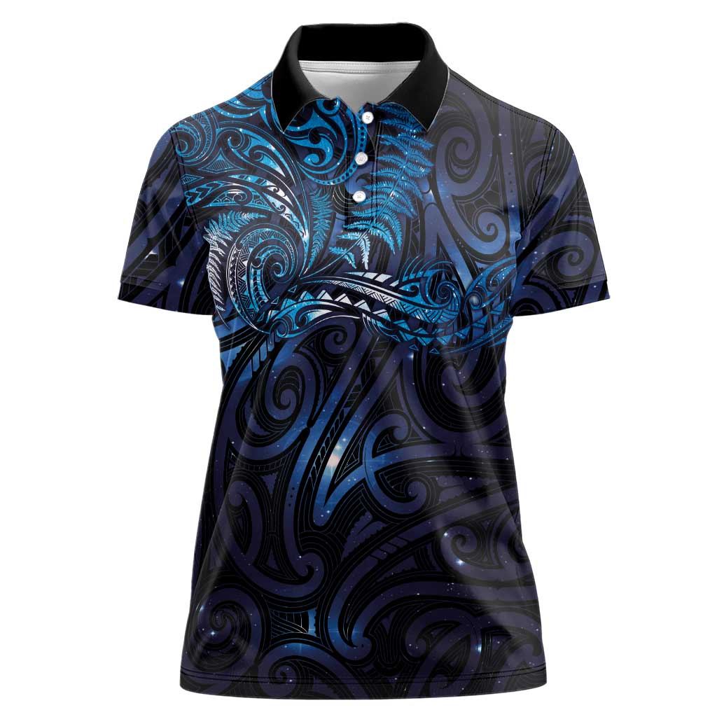 New Zealand New Year-Matariki Women Polo Shirt Aotearoa Maori Tattoo Galaxy Sky