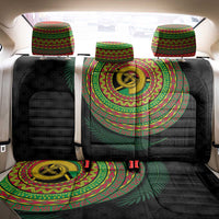 Vanuatu Tribal Tattoo with Namele Leaves Back Car Seat Cover