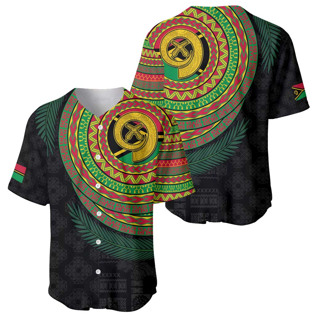 Vanuatu Tribal Tattoo with Namele Leaves Baseball Jersey