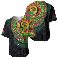 Vanuatu Tribal Tattoo with Namele Leaves Baseball Jersey