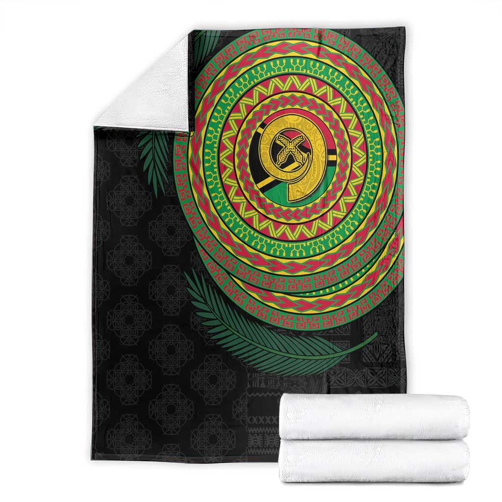 Vanuatu Tribal Tattoo with Namele Leaves Blanket