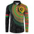 Vanuatu Tribal Tattoo with Namele Leaves Button Sweatshirt