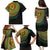 Vanuatu Tribal Tattoo with Namele Leaves Family Matching Puletasi and Hawaiian Shirt