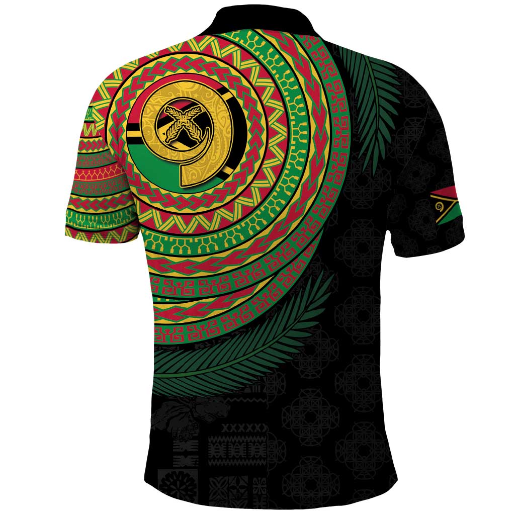 Vanuatu Tribal Tattoo with Namele Leaves Polo Shirt