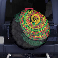 Vanuatu Tribal Tattoo with Namele Leaves Spare Tire Cover