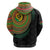 Vanuatu Tribal Tattoo with Namele Leaves Zip Hoodie