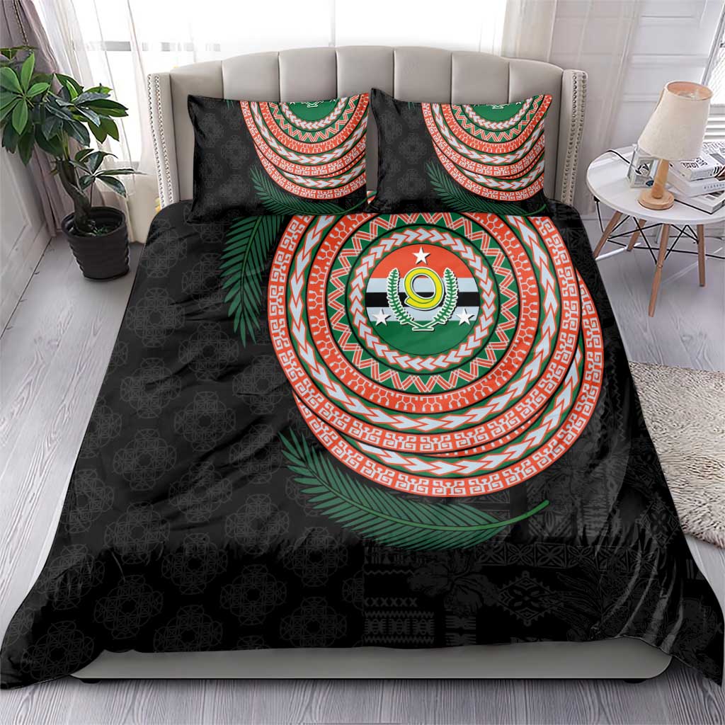 Penama Tribal Tattoo with Namele Leaves Bedding Set