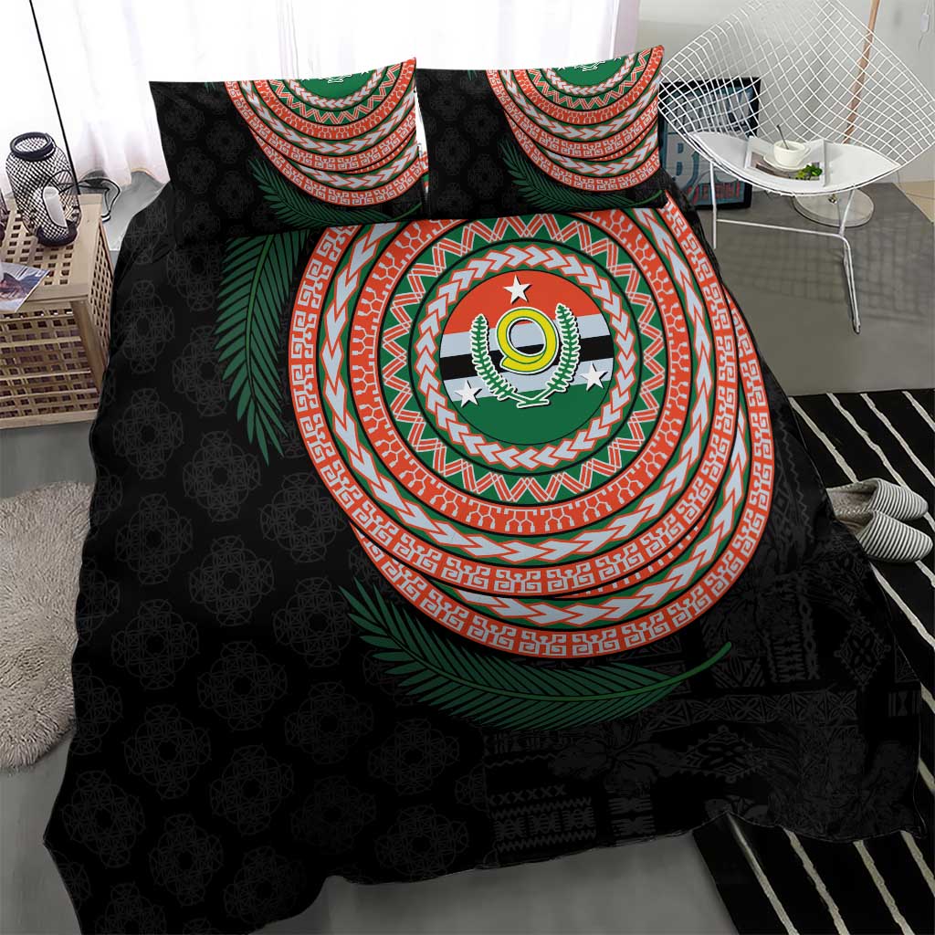 Penama Tribal Tattoo with Namele Leaves Bedding Set