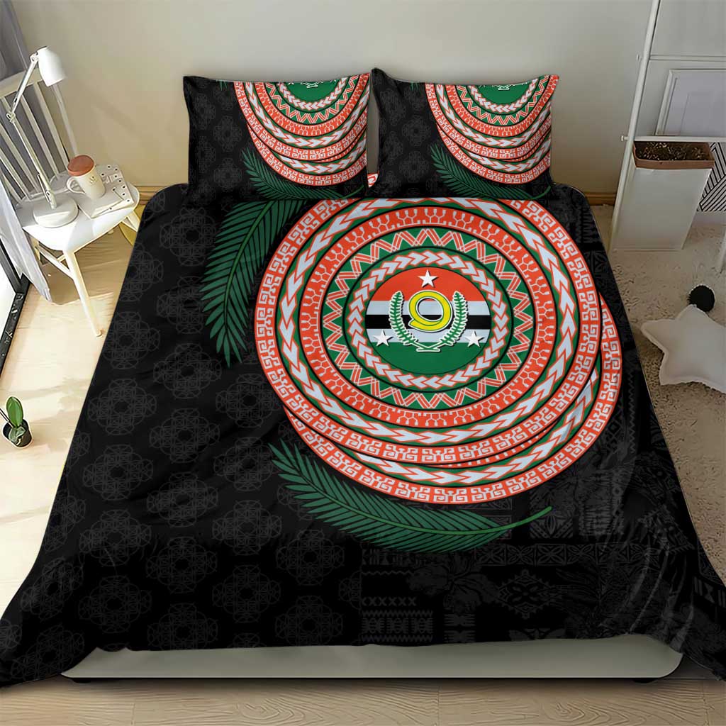 Penama Tribal Tattoo with Namele Leaves Bedding Set