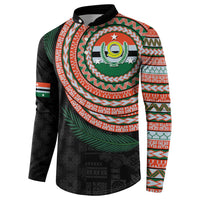 Penama Tribal Tattoo with Namele Leaves Button Sweatshirt