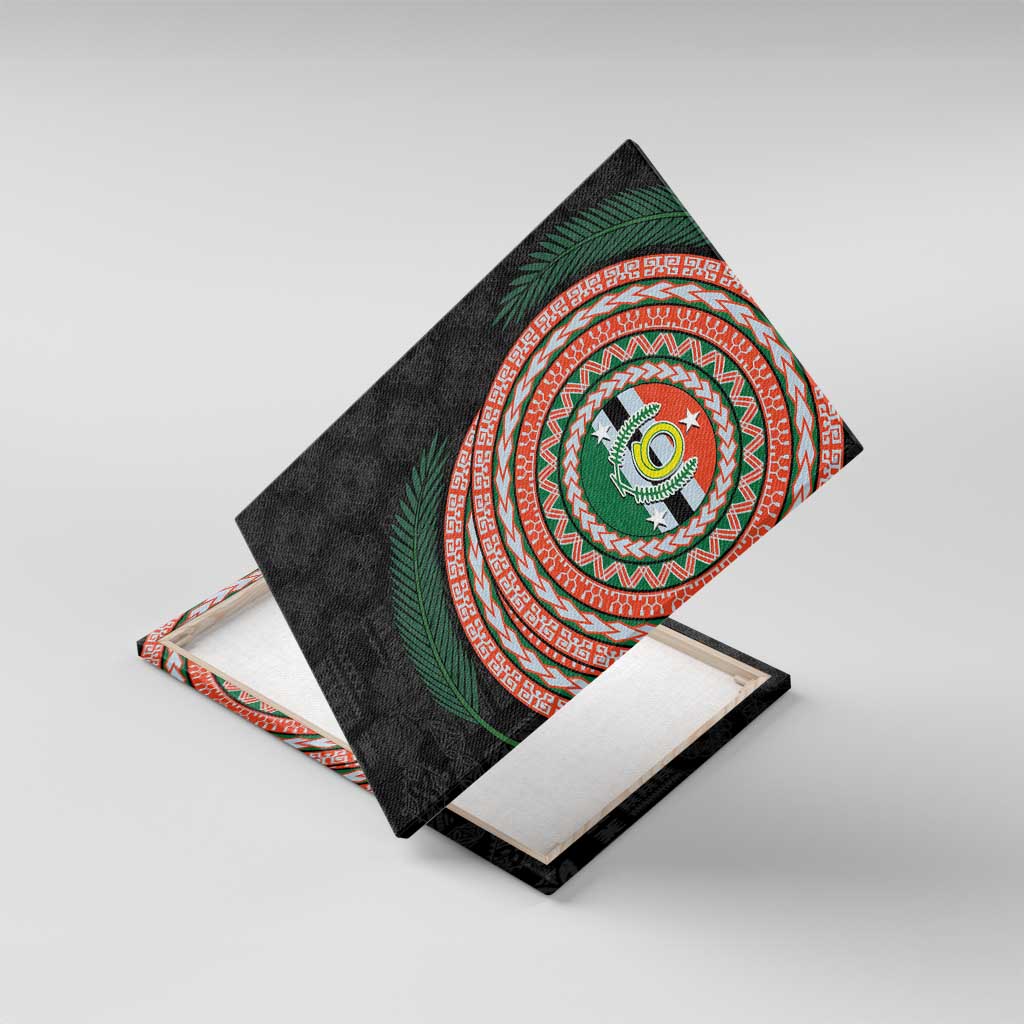 Penama Tribal Tattoo with Namele Leaves Canvas Wall Art