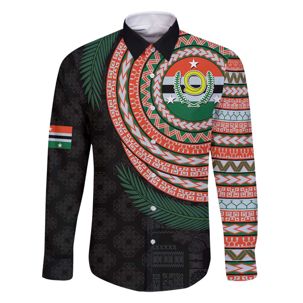 Penama Tribal Tattoo with Namele Leaves Family Matching Mermaid Dress and Hawaiian Shirt