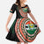 Penama Tribal Tattoo with Namele Leaves Family Matching Summer Maxi Dress and Hawaiian Shirt