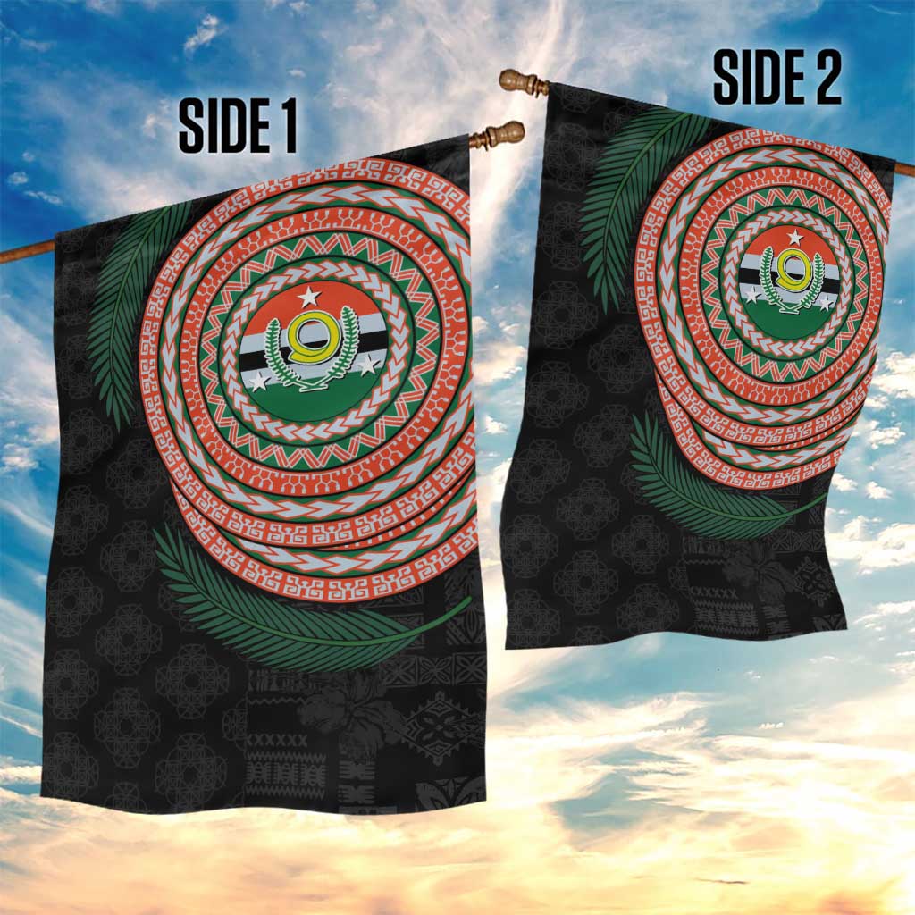 Penama Tribal Tattoo with Namele Leaves Garden Flag