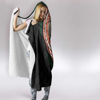 Penama Tribal Tattoo with Namele Leaves Hooded Blanket