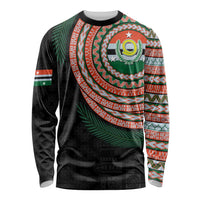 Penama Tribal Tattoo with Namele Leaves Long Sleeve Shirt