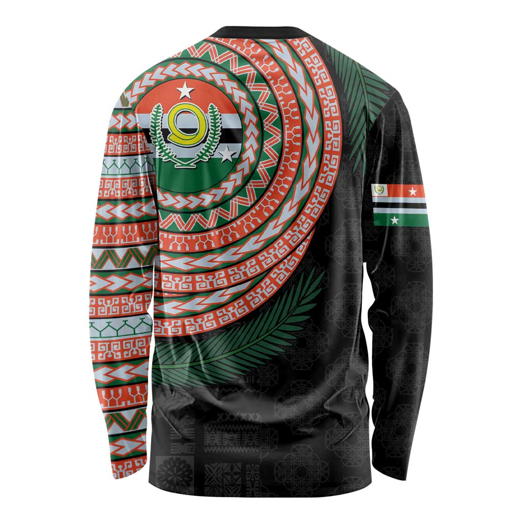 Penama Tribal Tattoo with Namele Leaves Long Sleeve Shirt