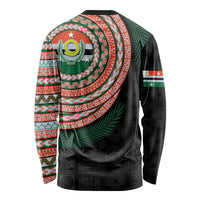 Penama Tribal Tattoo with Namele Leaves Long Sleeve Shirt