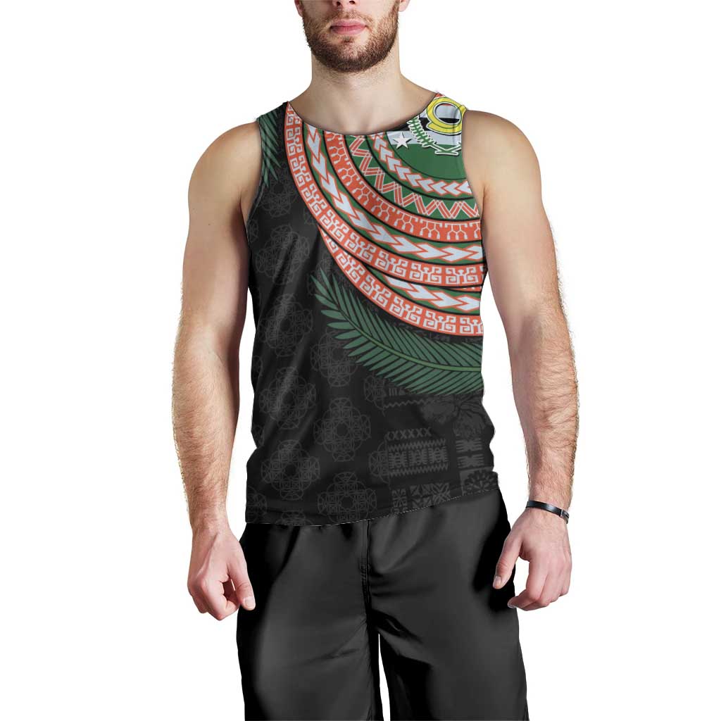Penama Tribal Tattoo with Namele Leaves Men Tank Top