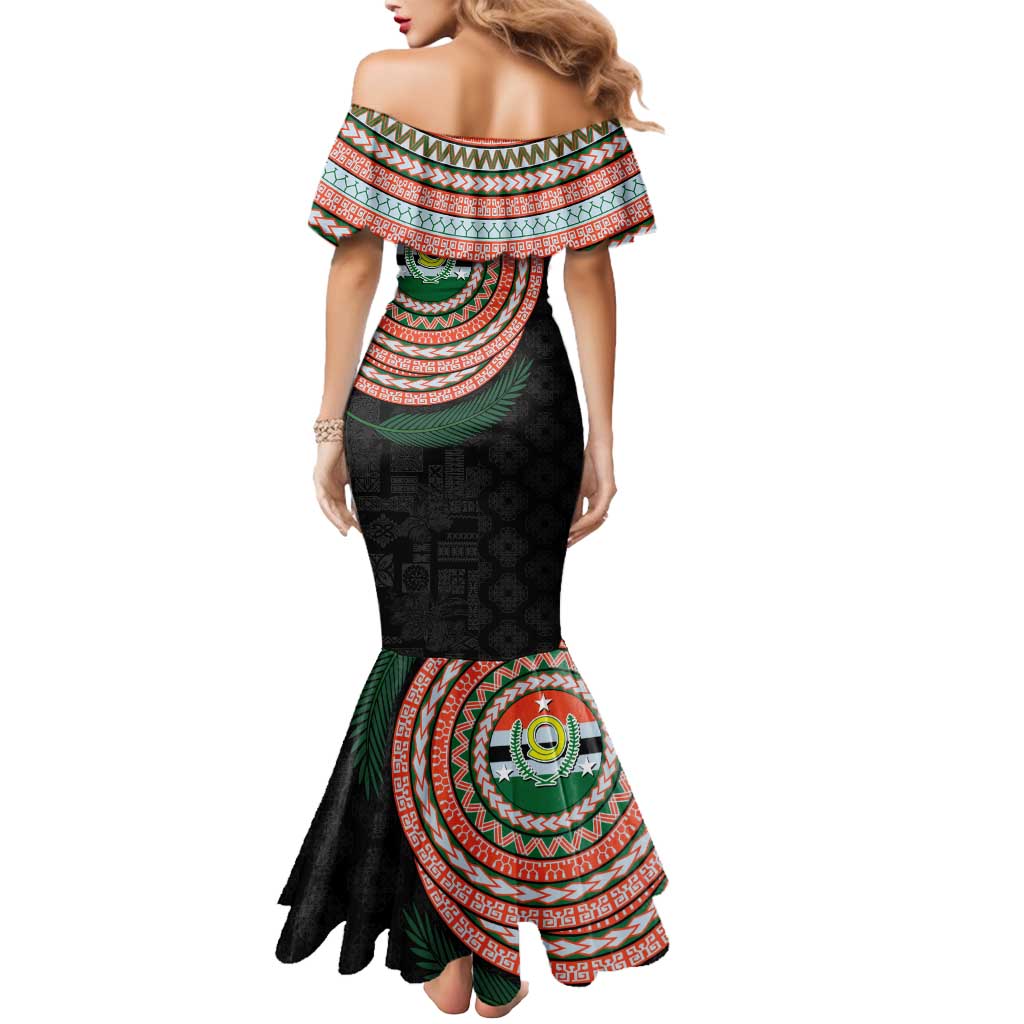 Penama Tribal Tattoo with Namele Leaves Mermaid Dress