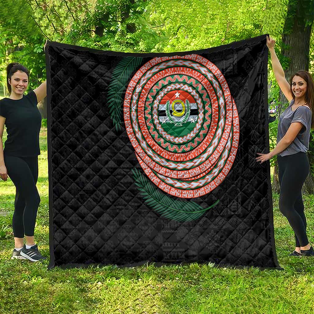 Penama Tribal Tattoo with Namele Leaves Quilt