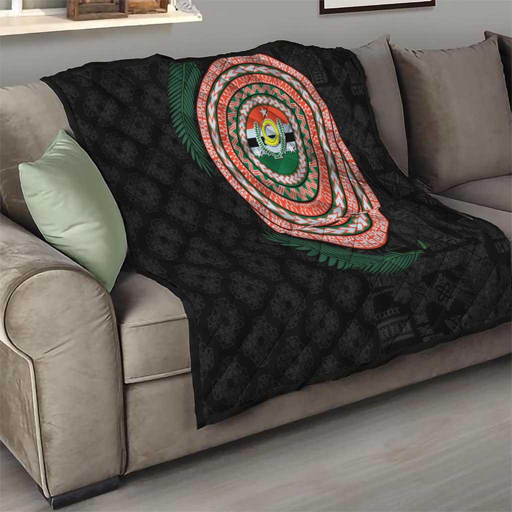 Penama Tribal Tattoo with Namele Leaves Quilt
