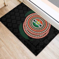 Penama Tribal Tattoo with Namele Leaves Rubber Doormat