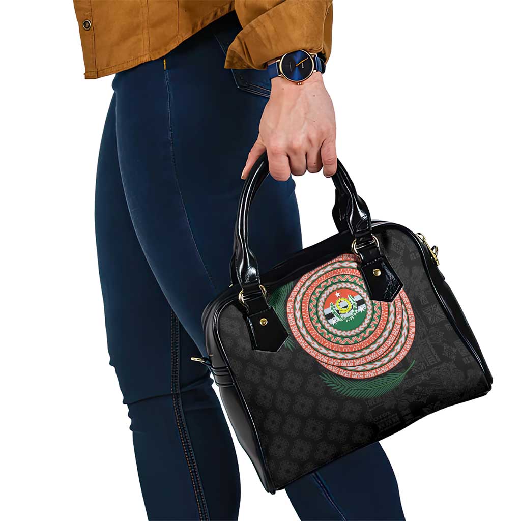 Penama Tribal Tattoo with Namele Leaves Shoulder Handbag
