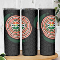 Penama Tribal Tattoo with Namele Leaves Skinny Tumbler