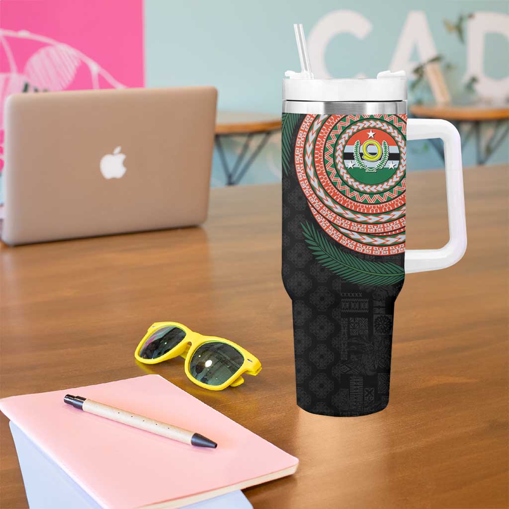 Penama Tribal Tattoo with Namele Leaves Tumbler With Handle