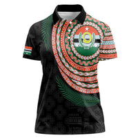 Penama Tribal Tattoo with Namele Leaves Women Polo Shirt