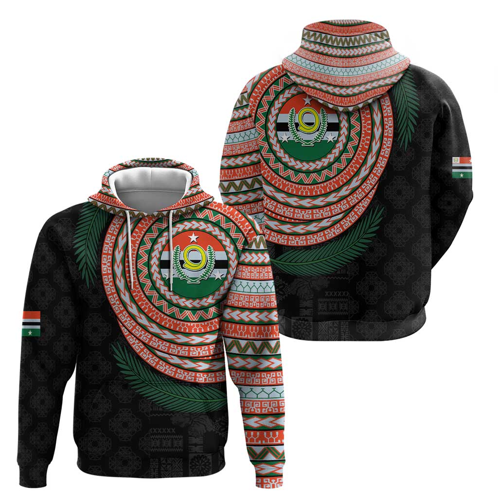 Penama Tribal Tattoo with Namele Leaves Zip Hoodie