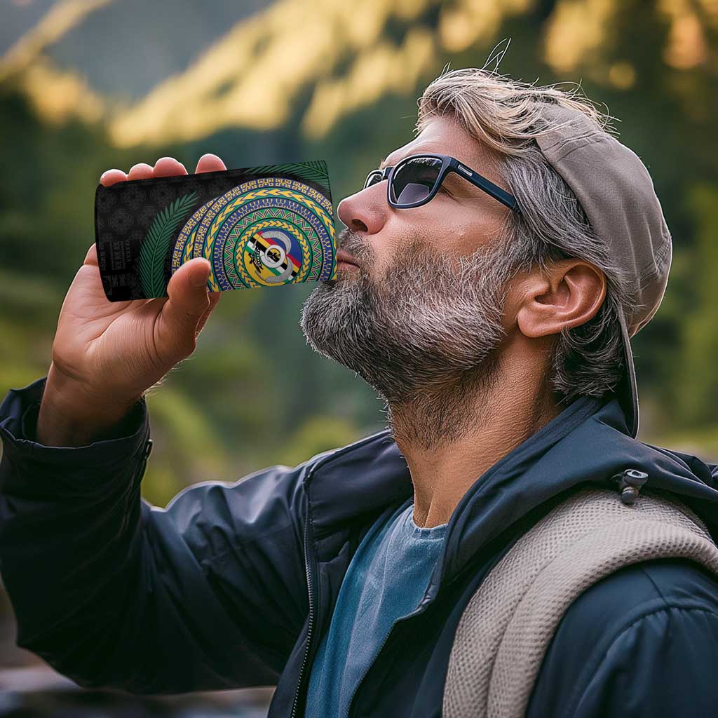 Torba Tribal Tattoo with Namele Leaves 4 in 1 Can Cooler Tumbler