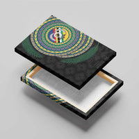 Torba Tribal Tattoo with Namele Leaves Canvas Wall Art