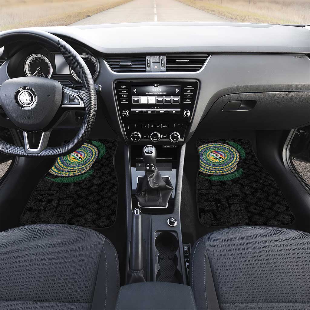 Torba Tribal Tattoo with Namele Leaves Car Mats