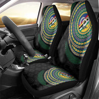Torba Tribal Tattoo with Namele Leaves Car Seat Cover