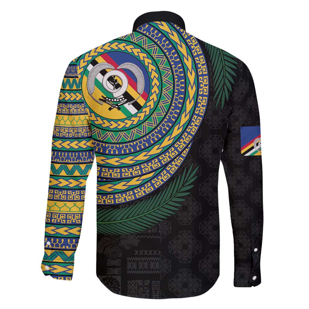 Torba Tribal Tattoo with Namele Leaves Family Matching Off Shoulder Maxi Dress and Hawaiian Shirt