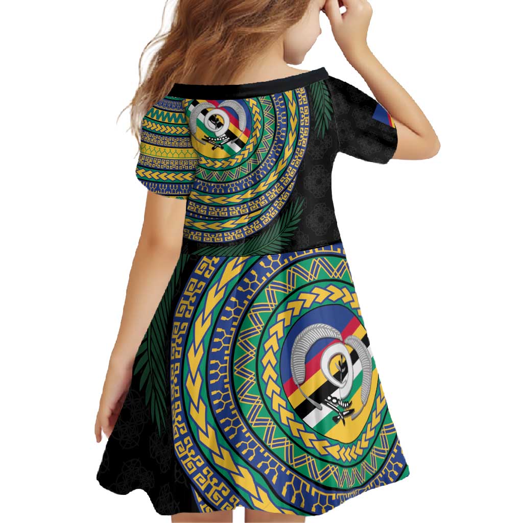 Torba Tribal Tattoo with Namele Leaves Family Matching Short Sleeve Bodycon Dress and Hawaiian Shirt