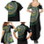 Torba Tribal Tattoo with Namele Leaves Family Matching Summer Maxi Dress and Hawaiian Shirt