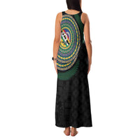 Torba Tribal Tattoo with Namele Leaves Family Matching Tank Maxi Dress and Hawaiian Shirt