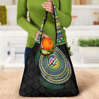 Torba Tribal Tattoo with Namele Leaves Grocery Bag