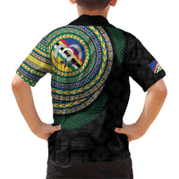 Torba Tribal Tattoo with Namele Leaves Hawaiian Shirt