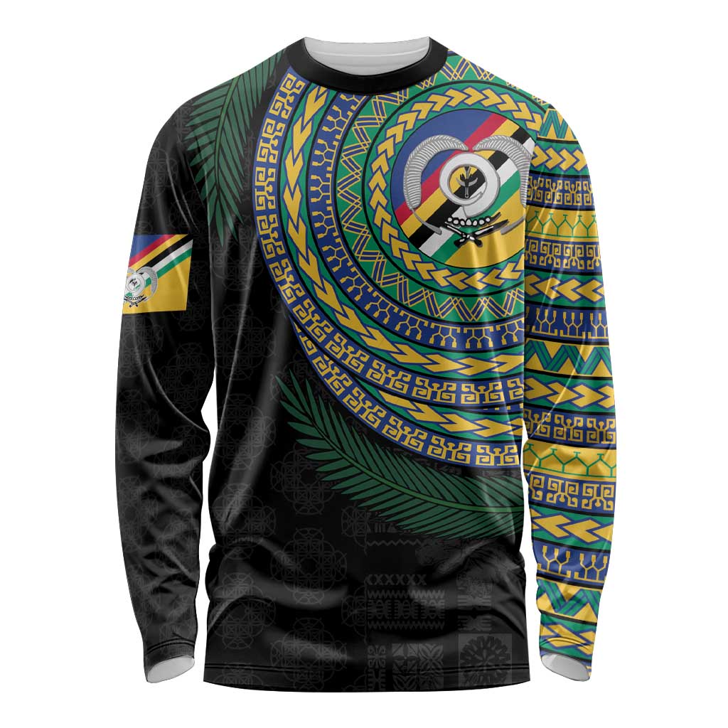 Torba Tribal Tattoo with Namele Leaves Long Sleeve Shirt