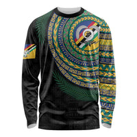 Torba Tribal Tattoo with Namele Leaves Long Sleeve Shirt