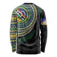 Torba Tribal Tattoo with Namele Leaves Long Sleeve Shirt