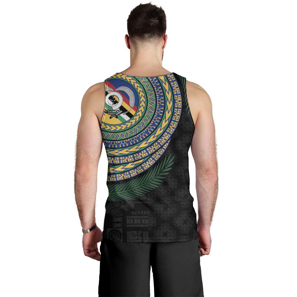 Torba Tribal Tattoo with Namele Leaves Men Tank Top