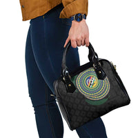 Torba Tribal Tattoo with Namele Leaves Shoulder Handbag