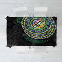 Torba Tribal Tattoo with Namele Leaves Tablecloth