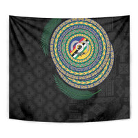 Torba Tribal Tattoo with Namele Leaves Tapestry