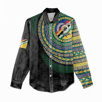 Torba Tribal Tattoo with Namele Leaves Women Casual Shirt